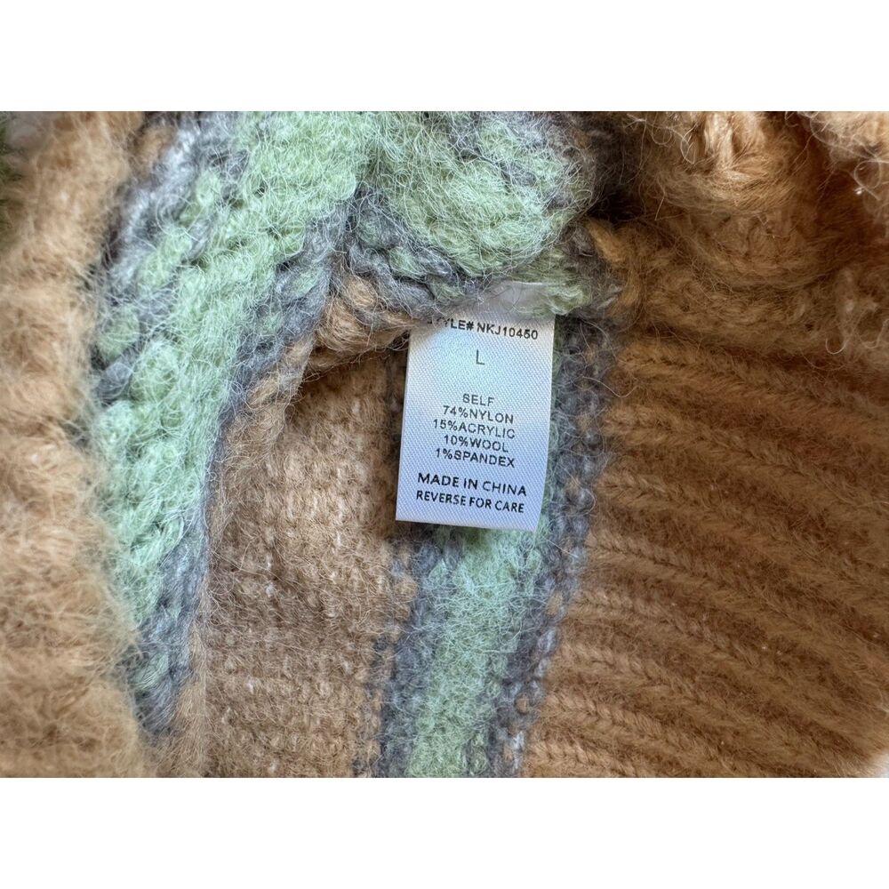 Altar'd State Earth Tone Striped Knit Cardigan | NWT | Size Large - Picture 7 of 7